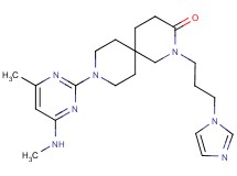 2-[3-(1H-imidazol-1-yl)propyl]-9-[4-methyl-6-(methylamino)pyrimidin-2-yl]-2,9-diazaspiro[5.5]undecan-3-one