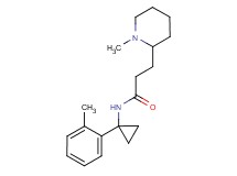 N-[1-(2-methylphenyl)cyclopropyl]-3-(1-methyl-2-piperidinyl)propanamide