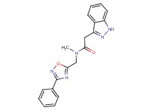 2-(1H-indazol-3-yl)-N-methyl-N-[(3-phenyl-1,2,4-oxadiazol-5-yl)methyl]acetamide