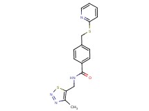 N-[(4-methyl-1,2,3-thiadiazol-5-yl)methyl]-4-[(pyridin-2-ylthio)methyl]benzamide