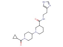 1'-(cyclopropylcarbonyl)-N-[2-(1H-imidazol-4-yl)ethyl]-1,4'-bipiperidine-3-carboxamide