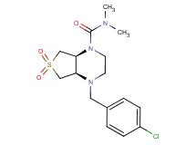 (4aR*,7aS*)-4-(4-chlorobenzyl)-N,N-dimethylhexahydrothieno[3,4-b]pyrazine-1(2H)-carboxamide 6,6-dioxide