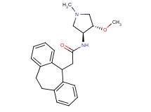 2-(10,11-dihydro-5H-dibenzo[a,d]cyclohepten-5-yl)-N-[(3S*,4S*)-4-methoxy-1-methylpyrrolidin-3-yl]acetamide