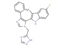 5-fluoro-3-methyl-2-[4-phenyl-1-(1H-1,2,4-triazol-5-ylmethyl)-1H-imidazol-5-yl]-1H-indole
