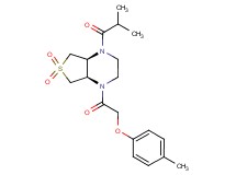 (4aR*,7aS*)-1-isobutyryl-4-[(4-methylphenoxy)acetyl]octahydrothieno[3,4-b]pyrazine 6,6-dioxide