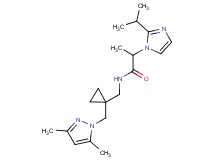 N-({1-[(3,5-dimethyl-1H-pyrazol-1-yl)methyl]cyclopropyl}methyl)-2-(2-isopropyl-1H-imidazol-1-yl)propanamide