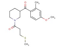 (4-methoxy-2-methylphenyl){1-[3-(methylthio)propanoyl]-3-piperidinyl}methanone