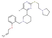 4-{1-[2-(allyloxy)benzyl]-3-piperidinyl}-2-{[2-(1-pyrrolidinyl)ethyl]thio}pyrimidine