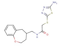 2-[(5-amino-1,3,4-thiadiazol-2-yl)thio]-N-(2,3,4,5-tetrahydro-1-benzoxepin-4-ylmethyl)acetamide