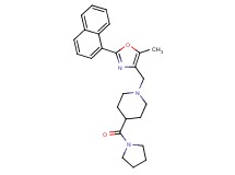 1-{[5-methyl-2-(1-naphthyl)-1,3-oxazol-4-yl]methyl}-4-(1-pyrrolidinylcarbonyl)piperidine