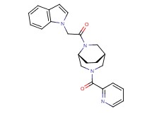 (1S*,5R*)-6-(1H-indol-1-ylacetyl)-3-(pyridin-2-ylcarbonyl)-3,6-diazabicyclo[3.2.2]nonane