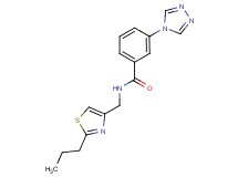 N-[(2-propyl-1,3-thiazol-4-yl)methyl]-3-(4H-1,2,4-triazol-4-yl)benzamide