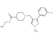 ethyl 1-{[3-(3-chlorophenyl)-1-methyl-1H-pyrazol-4-yl]methyl}-4-piperidinecarboxylate