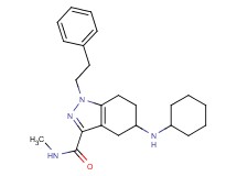 5-(cyclohexylamino)-N-methyl-1-(2-phenylethyl)-4,5,6,7-tetrahydro-1H-indazole-3-carboxamide
