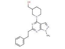 {1-[1-methyl-6-(2-phenylethyl)-1H-pyrazolo[3,4-d]pyrimidin-4-yl]-3-piperidinyl}methanol