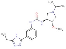 N-[3-(5-ethyl-4H-1,2,4-triazol-3-yl)phenyl]-N'-[(3S*,4S*)-1-isopropyl-4-methoxypyrrolidin-3-yl]urea