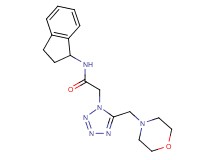 N-(2,3-dihydro-1H-inden-1-yl)-2-[5-(4-morpholinylmethyl)-1H-tetrazol-1-yl]acetamide