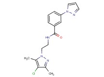 N-[2-(4-chloro-3,5-dimethyl-1H-pyrazol-1-yl)ethyl]-3-(1H-pyrazol-1-yl)benzamide
