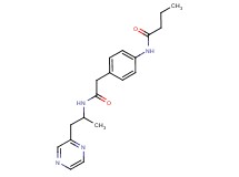 N-(4-{2-[(1-methyl-2-pyrazin-2-ylethyl)amino]-2-oxoethyl}phenyl)butanamide