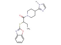 2-[(1-{[4-(1H-imidazol-2-yl)piperidin-1-yl]carbonyl}propyl)thio]-1,3-benzoxazole