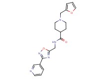 1-(2-furylmethyl)-N-{[3-(3-pyridinyl)-1,2,4-oxadiazol-5-yl]methyl}-4-piperidinecarboxamide