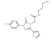 N-(3-aminopropyl)-2-[1-(4-chlorophenyl)-3-(2-furyl)-5-oxo-1,5-dihydro-4H-1,2,4-triazol-4-yl]acetamide