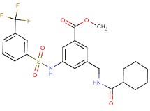 methyl 3-{[(cyclohexylcarbonyl)amino]methyl}-5-({[3-(trifluoromethyl)phenyl]sulfonyl}amino)benzoate