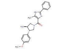 (3R*,4S*)-4-(4-methoxyphenyl)-1-[(5-methyl-2-phenyl-1H-imidazol-4-yl)carbonyl]pyrrolidin-3-amine