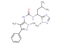 N-(1,4-dimethyl-3-phenyl-1H-pyrazol-5-yl)-N'-[3-methyl-1-(1-methyl-1H-1,2,4-triazol-5-yl)butyl]urea