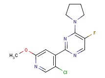 2-(5-chloro-2-methoxypyridin-4-yl)-5-fluoro-4-pyrrolidin-1-ylpyrimidine