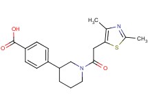 4-{1-[(2,4-dimethyl-1,3-thiazol-5-yl)acetyl]piperidin-3-yl}benzoic acid