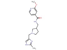 2-methoxy-N-({1-[(2-methyl-1H-imidazol-4-yl)methyl]pyrrolidin-3-yl}methyl)isonicotinamide