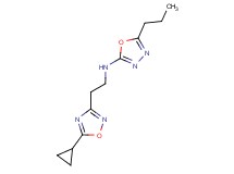 N-[2-(5-cyclopropyl-1,2,4-oxadiazol-3-yl)ethyl]-5-propyl-1,3,4-oxadiazol-2-amine