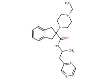 2-(4-ethyl-1-piperazinyl)-N-[1-methyl-2-(2-pyrazinyl)ethyl]-2-indanecarboxamide