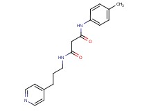 N-(4-methylphenyl)-N'-(3-pyridin-4-ylpropyl)malonamide