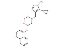 4-[(5-cyclopropyl-1-methyl-1H-pyrazol-4-yl)methyl]-2-(1-naphthylmethyl)morpholine