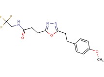 3-{5-[2-(4-methoxyphenyl)ethyl]-1,3,4-oxadiazol-2-yl}-N-(2,2,2-trifluoroethyl)propanamide