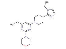 4-{4-ethyl-6-[4-(1-ethyl-1H-imidazol-2-yl)-1-piperidinyl]-2-pyrimidinyl}morpholine