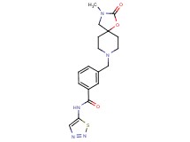 3-[(3-methyl-2-oxo-1-oxa-3,8-diazaspiro[4.5]dec-8-yl)methyl]-N-1,2,3-thiadiazol-5-ylbenzamide