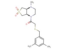 (4aS*,7aR*)-1-{[(3,5-dimethylbenzyl)thio]acetyl}-4-methyloctahydrothieno[3,4-b]pyrazine 6,6-dioxide