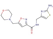 N-[(2-amino-1,3-thiazol-4-yl)methyl]-5-(morpholin-4-ylmethyl)isoxazole-3-carboxamide