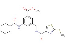 methyl 3-[(cyclohexylcarbonyl)amino]-5-[({[2-(methylthio)-1,3-thiazol-4-yl]carbonyl}amino)methyl]benzoate