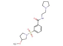 3-[(3-methoxypyrrolidin-1-yl)sulfonyl]-N-(2-pyrrolidin-1-ylethyl)benzamide