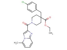 ethyl 4-(4-chlorobenzyl)-1-[(5-methylimidazo[1,2-a]pyridin-2-yl)carbonyl]-4-piperidinecarboxylate
