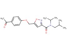 5-[(4-acetylphenoxy)methyl]-N-isobutyl-N-isopropylisoxazole-3-carboxamide