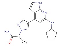2-{4-[6-(cyclopentylamino)-1H-pyrrolo[2,3-b]pyridin-4-yl]-1H-pyrazol-1-yl}propanamide