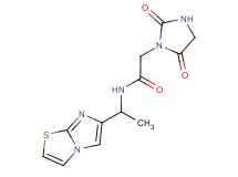 2-(2,5-dioxo-1-imidazolidinyl)-N-(1-imidazo[2,1-b][1,3]thiazol-6-ylethyl)acetamide