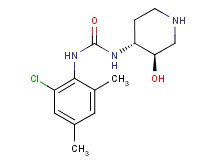 N-(2-chloro-4,6-dimethylphenyl)-N'-[rel-(3R,4R)-3-hydroxy-4-piperidinyl]urea hydrochloride