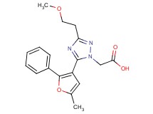 [3-(2-methoxyethyl)-5-(5-methyl-2-phenyl-3-furyl)-1H-1,2,4-triazol-1-yl]acetic acid