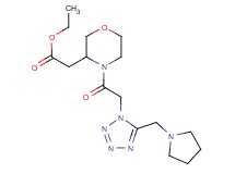 ethyl (4-{[5-(1-pyrrolidinylmethyl)-1H-tetrazol-1-yl]acetyl}-3-morpholinyl)acetate
